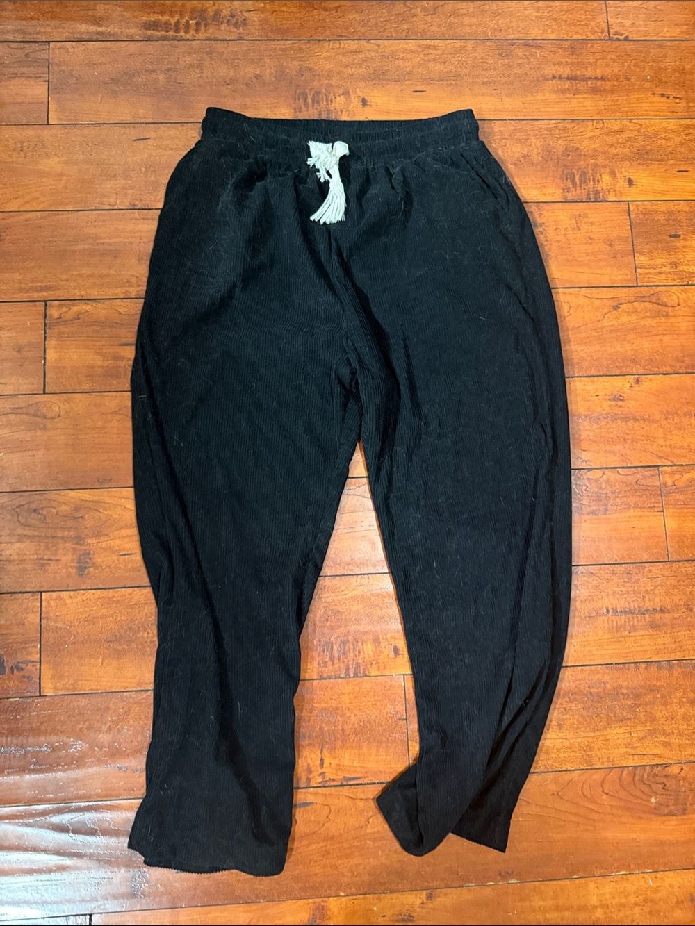 Men's Black Casual Drawstring Pants